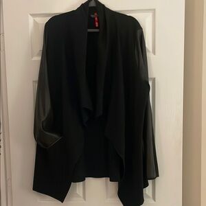 Spanx Faux Leather Convertable Wrap Jacket. 2x